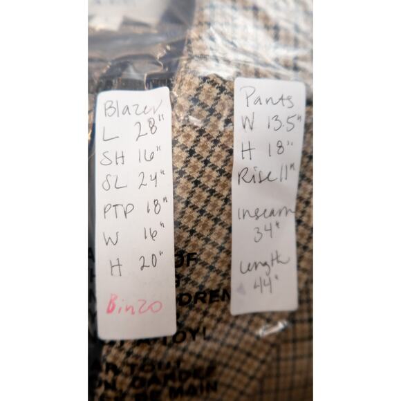 A.L.C. 'Sedgewick II' Plaid Blazer & 'Edwin' Split Leg Pants 2 Piece Suit US 2 - Picture 14 of 14